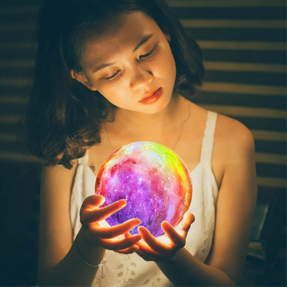 Multicolor Led Mondlampe 3d 8cm Universum - Image 7