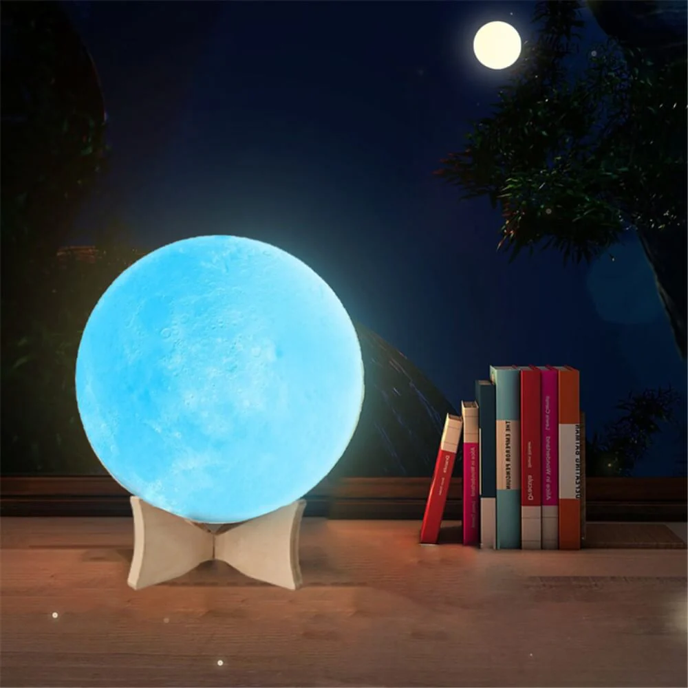 Multicolor LED Mondlampe dimmbar 3D 15cm - Image 13