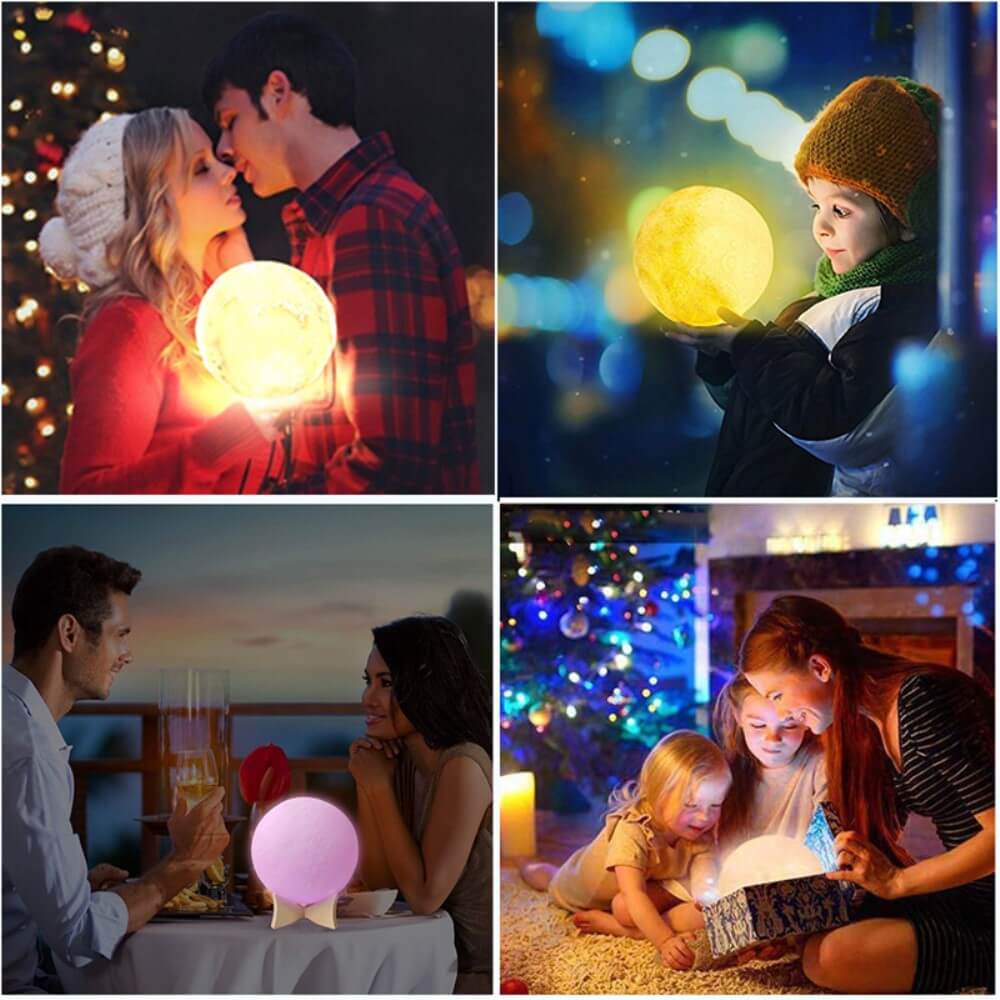 Multicolor LED Mondlampe dimmbar 3D 15cm - Image 3
