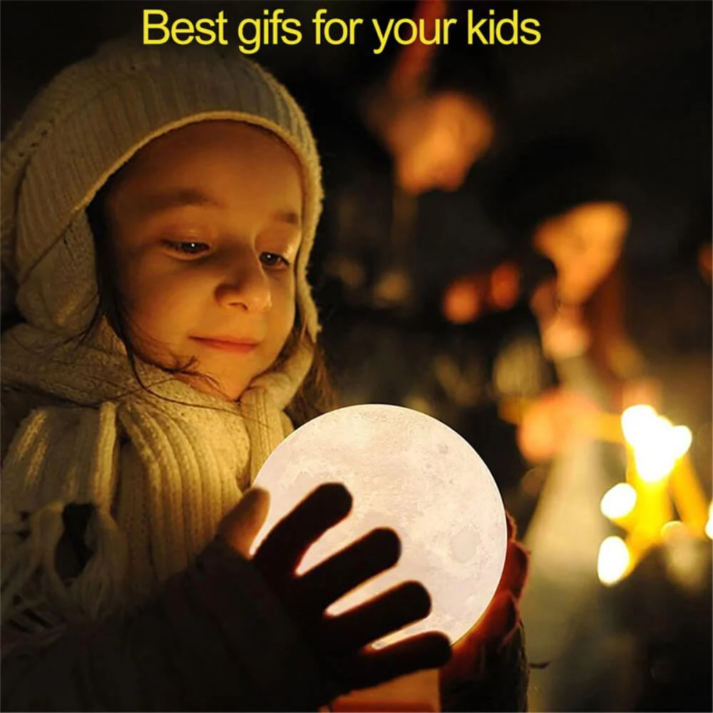Multicolor LED Mondlampe dimmbar 3D 15cm - Image 5