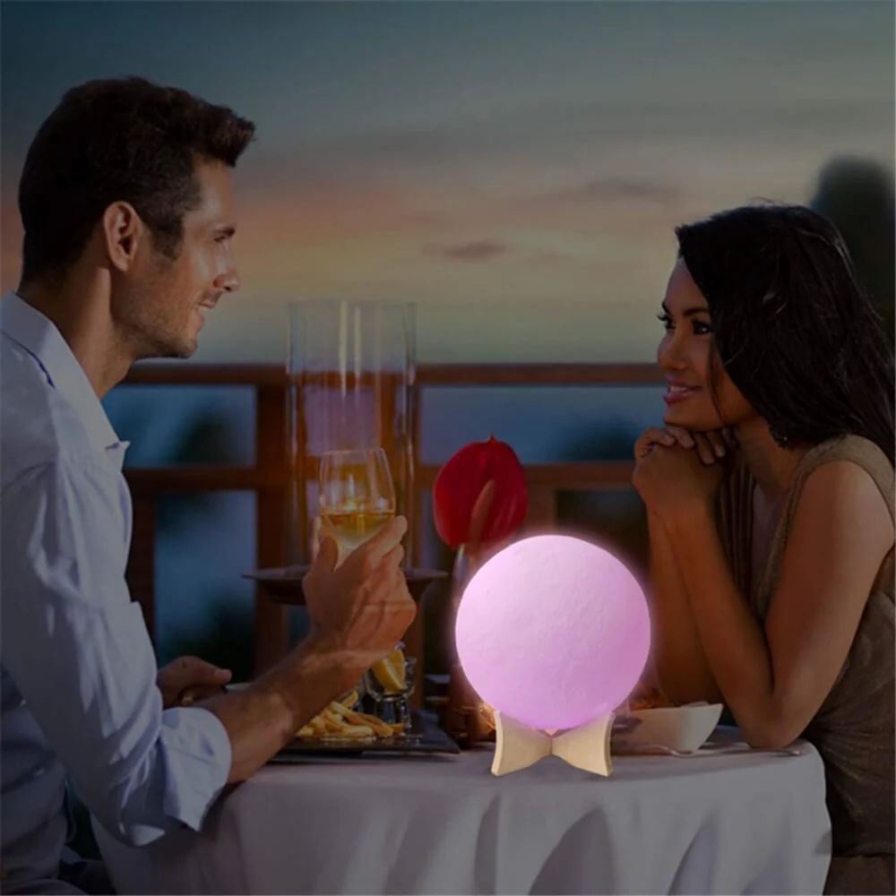 Multicolor LED Mondlampe dimmbar 3D 15cm - Image 7