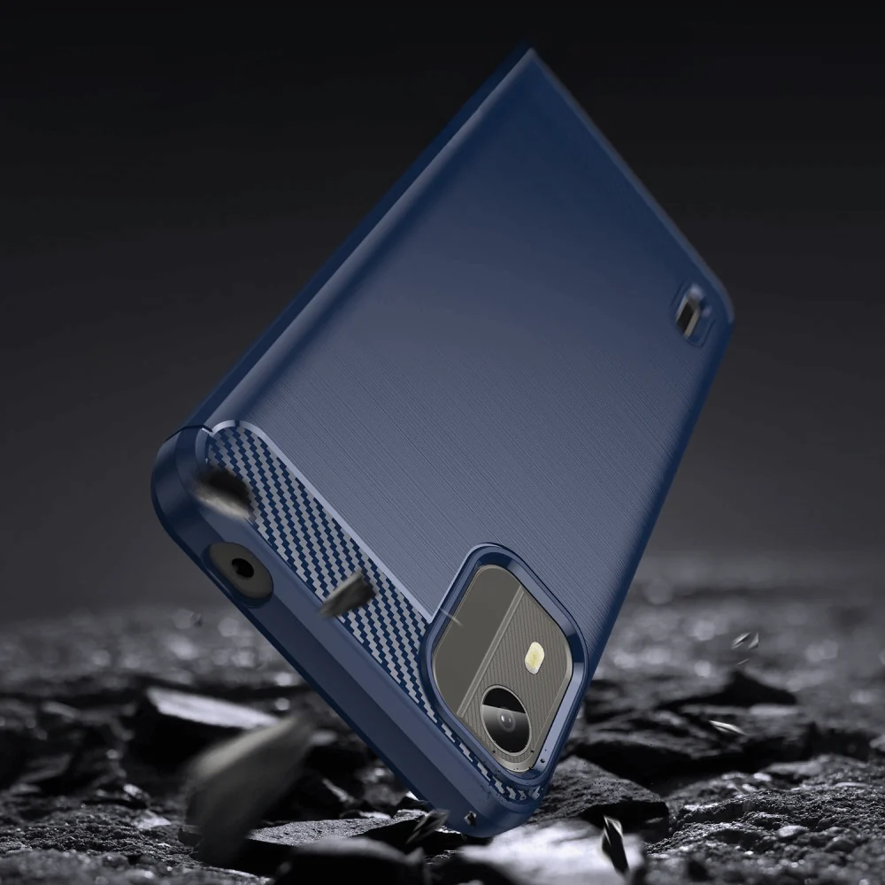 Nokia C12 - Metall Carbon Look Hülle - Image 11