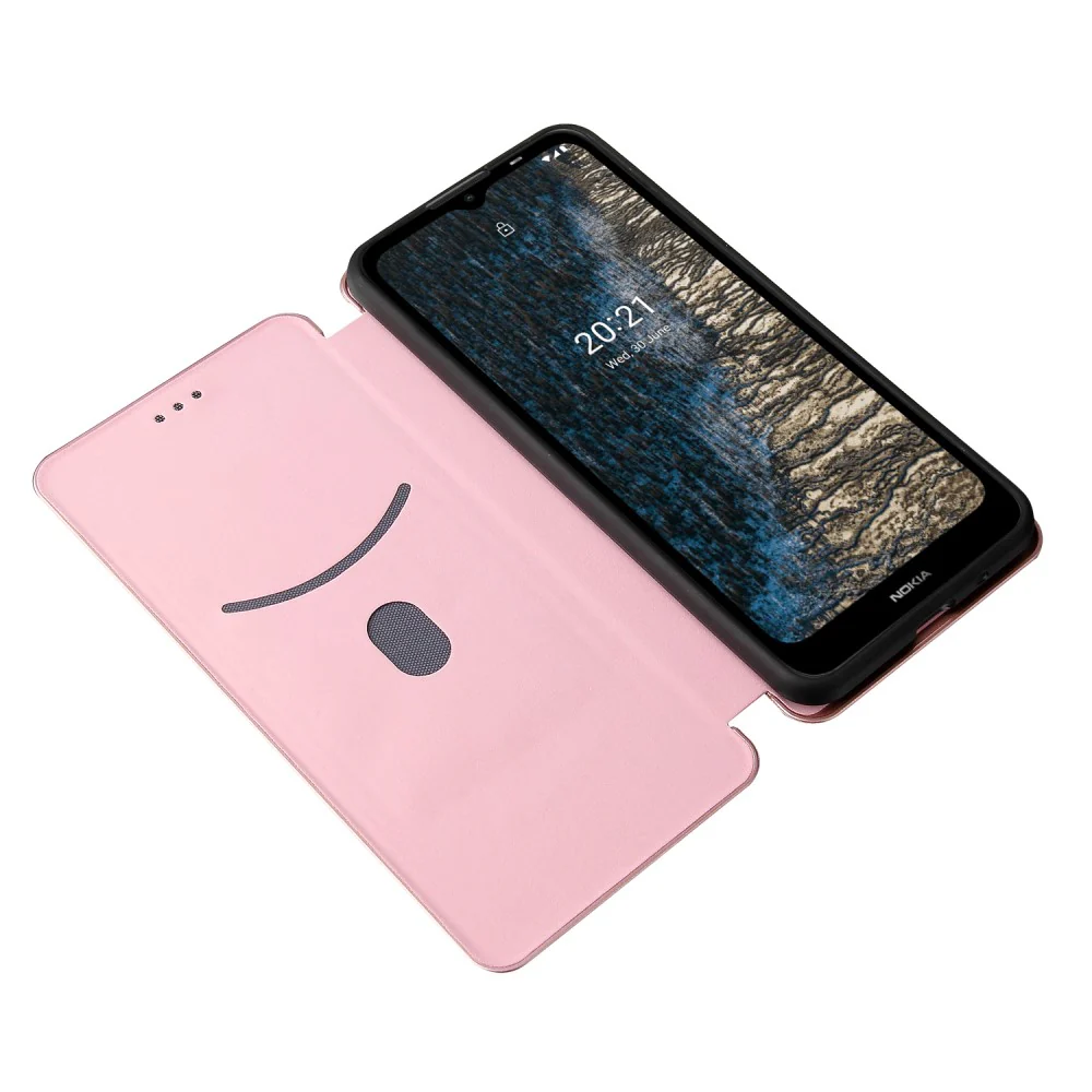 Nokia C20 - Carbon Look Flip Case Hülle - Image 3