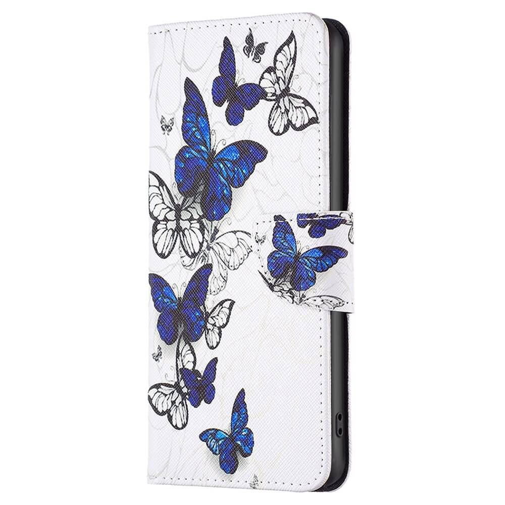 Nokia G42 - Leder Etui Hülle Schmetterling