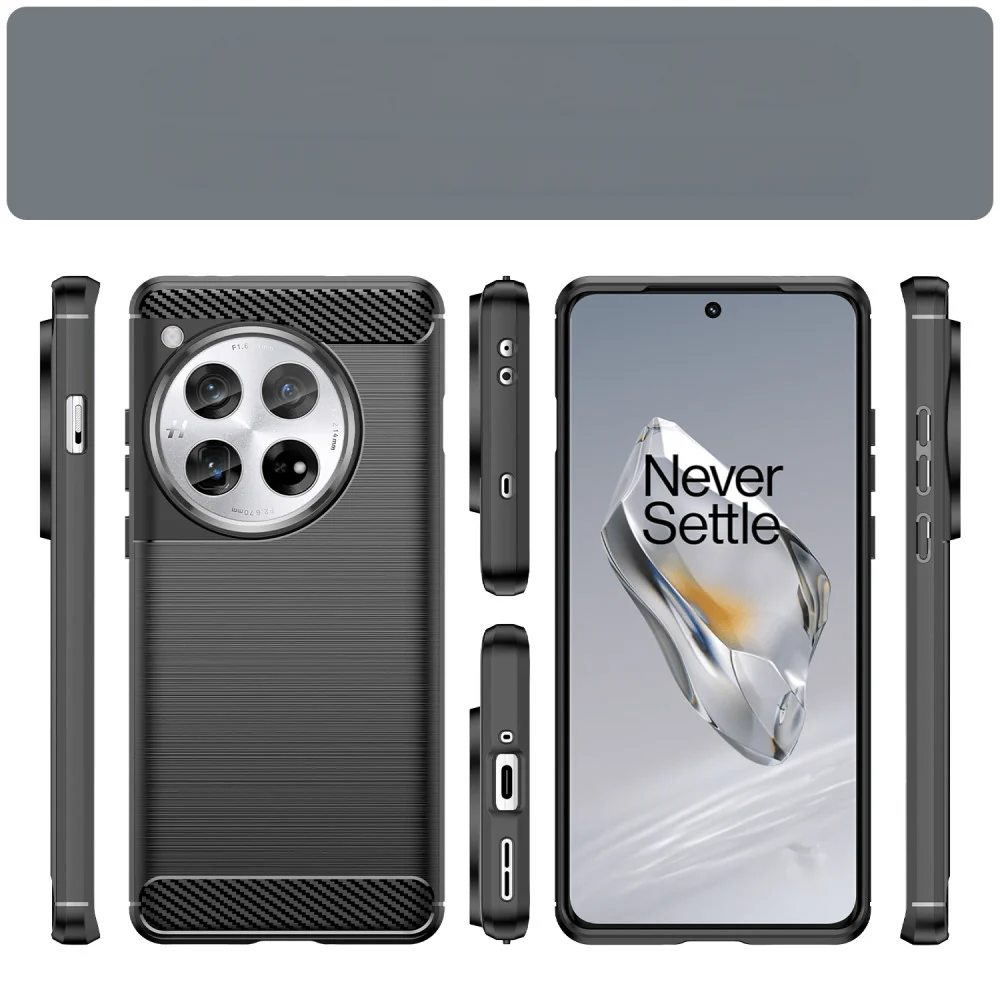 OnePlus 12 - Metall Carbon Look Hülle - Image 4