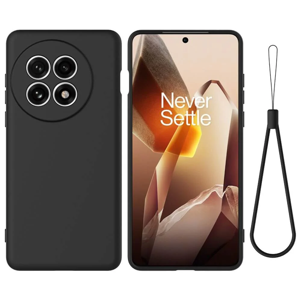 OnePlus 13R - Silikon Gummi Hülle mit Riemen