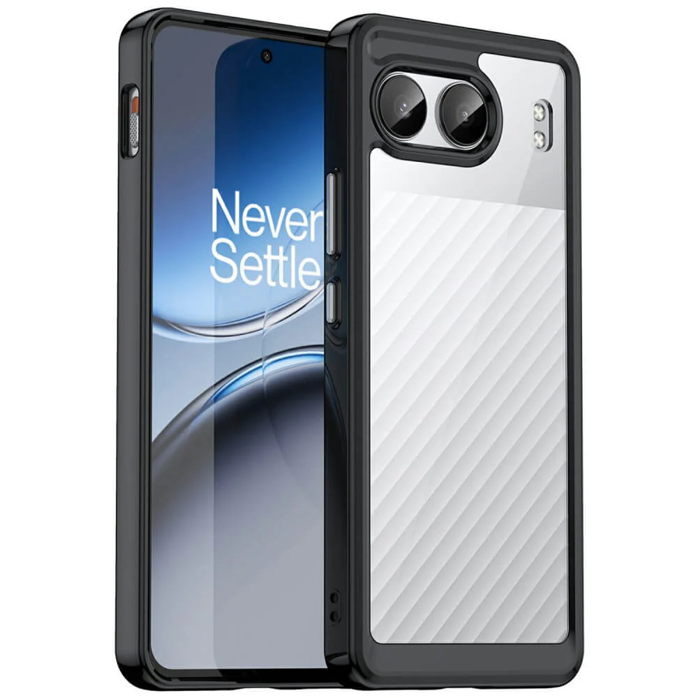 OnePlus Nord 4 - Schützende Acryl-Handyhülle mit erhöhtem Rand