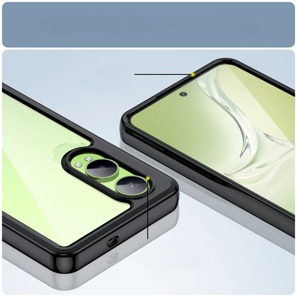 OnePlus Nord CE4 Lite - Schützende Acryl-Handyhülle mit erhöhtem Rand - Image 3