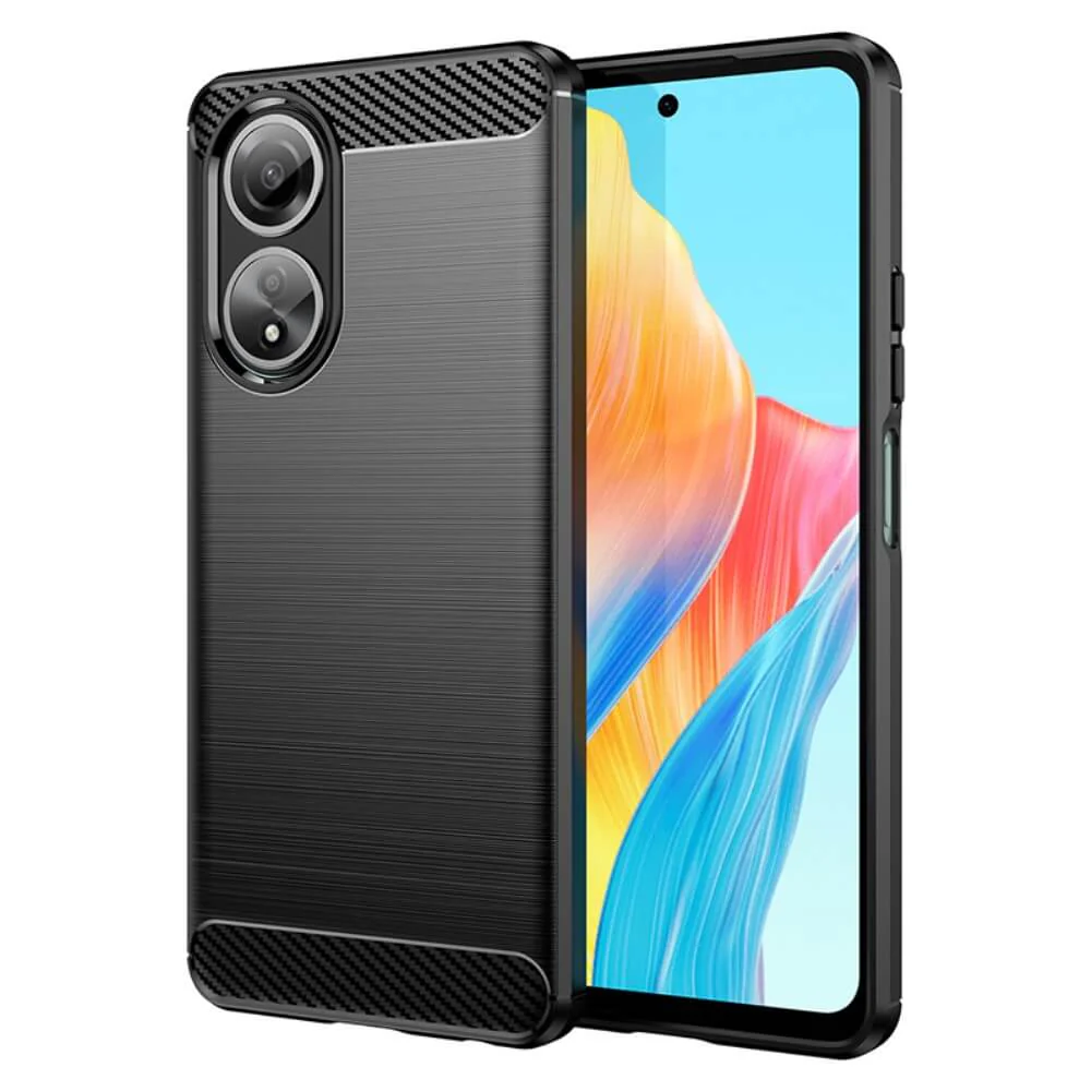 OPPO A58 4G - Metall Carbon Look Hülle - Image 10