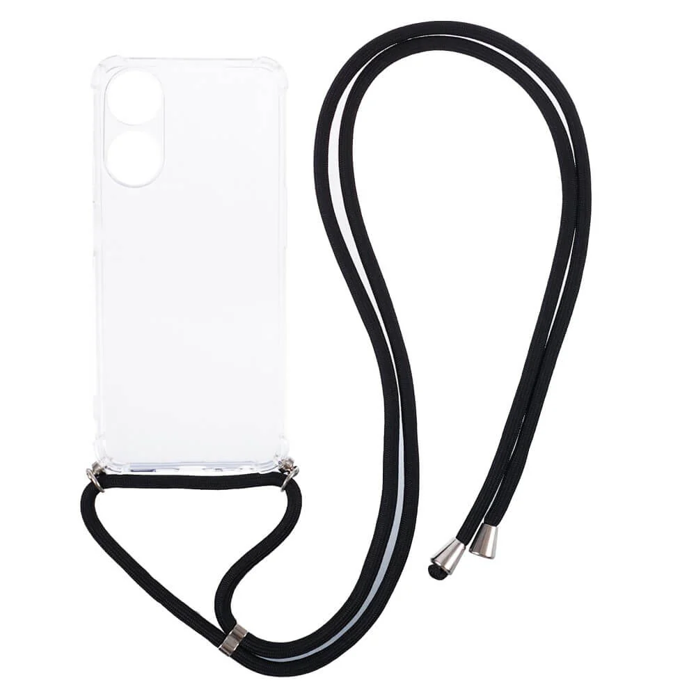 OPPO A78 5G - Hülle Mit Umhängeband Transparent