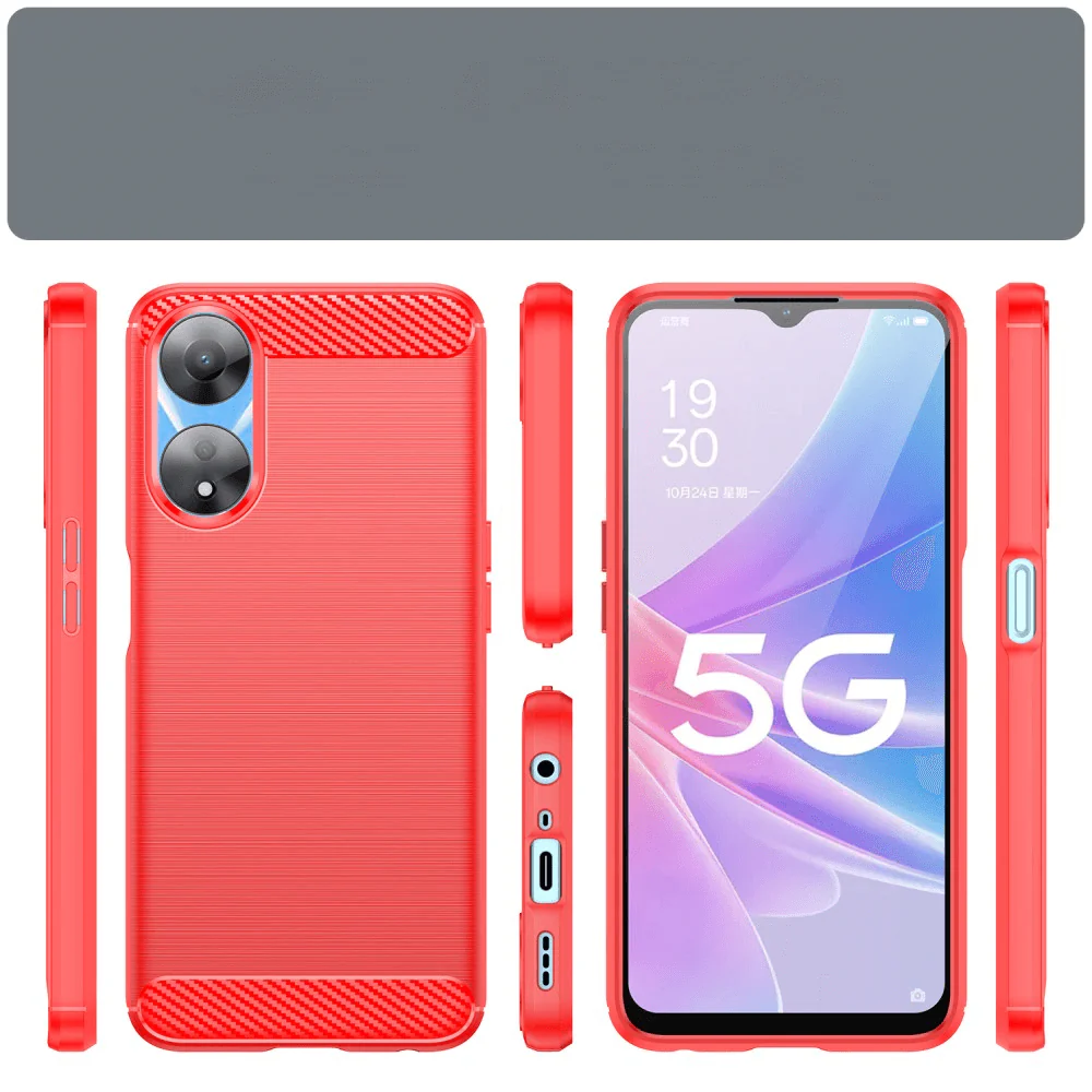 OPPO A78 5G - Metall Carbon Look Hülle - Image 10