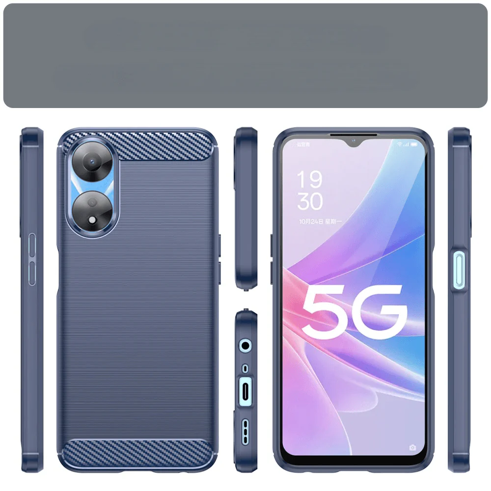 OPPO A78 5G - Metall Carbon Look Hülle - Image 5