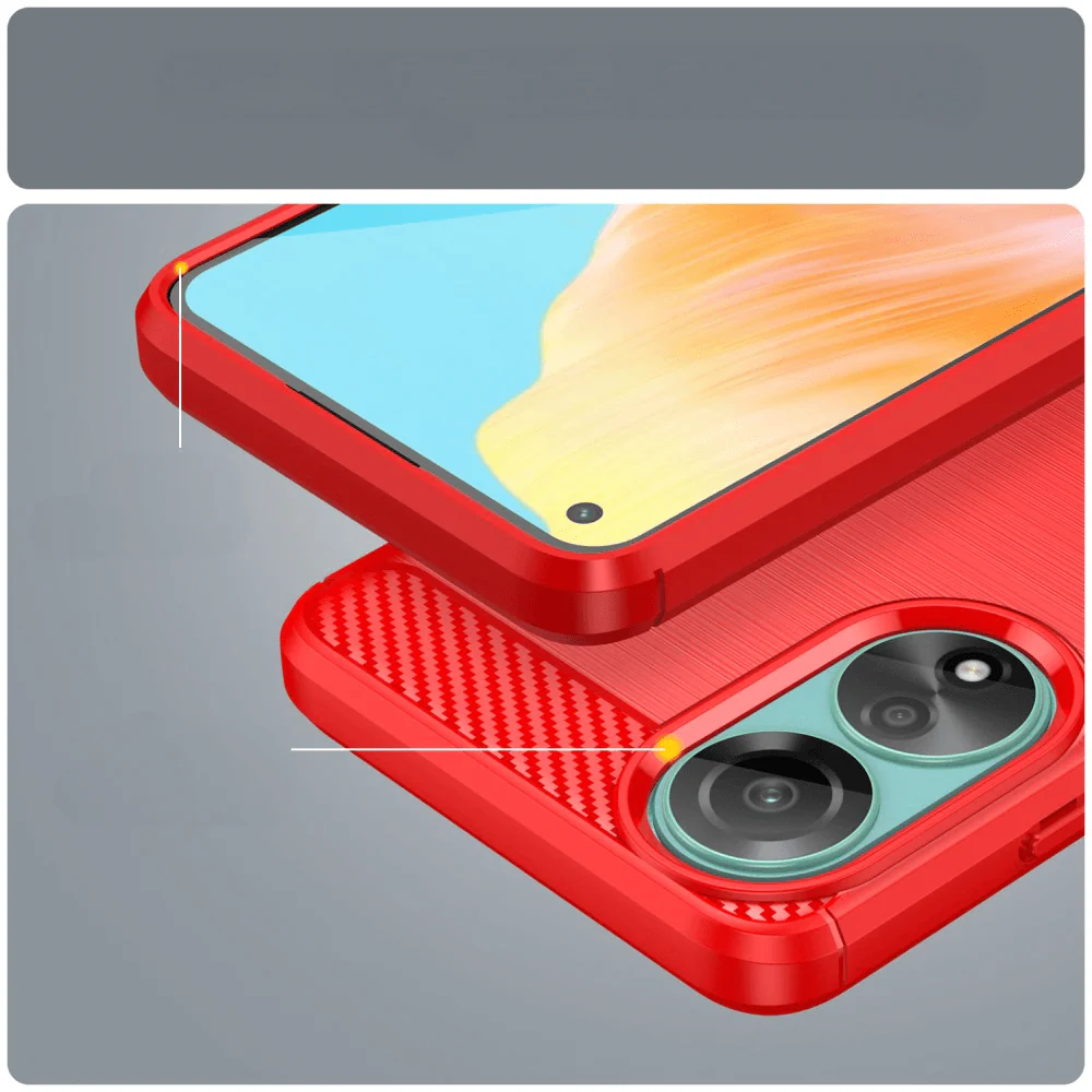 OPPO A78 4G - Metall Carbon Look Hülle - Image 11