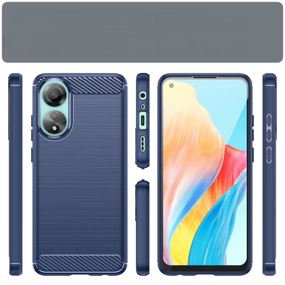 OPPO A78 4G - Metall Carbon Look Hülle - Image 16