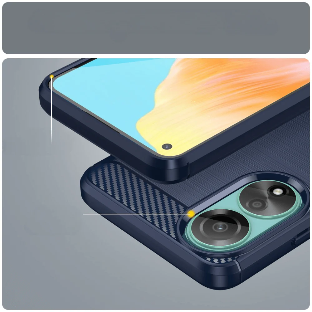 OPPO A78 4G - Metall Carbon Look Hülle - Image 18