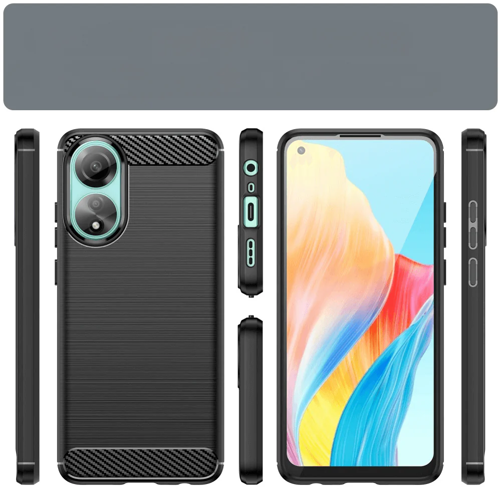 OPPO A78 4G - Metall Carbon Look Hülle - Image 2