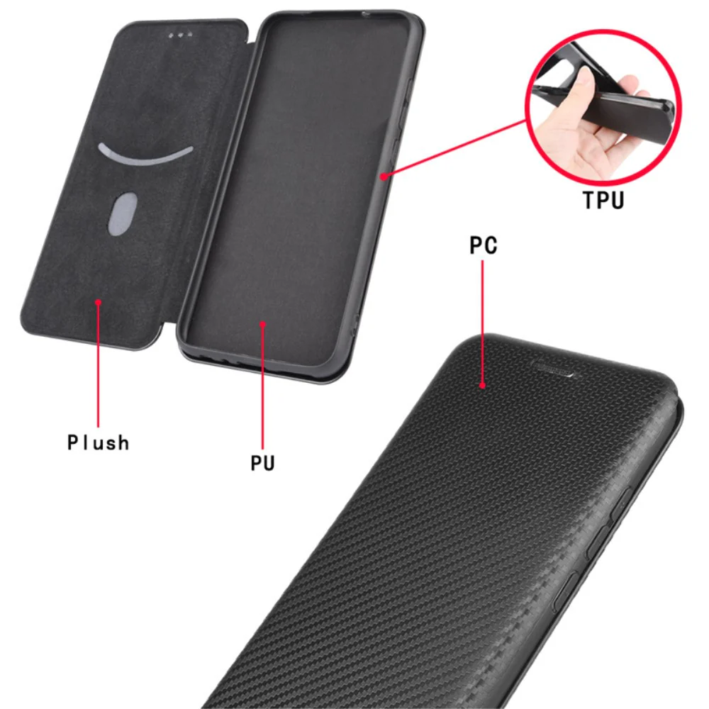 OPPO Find X3 Pro - Carbon Look Flip Case Hülle - Image 10
