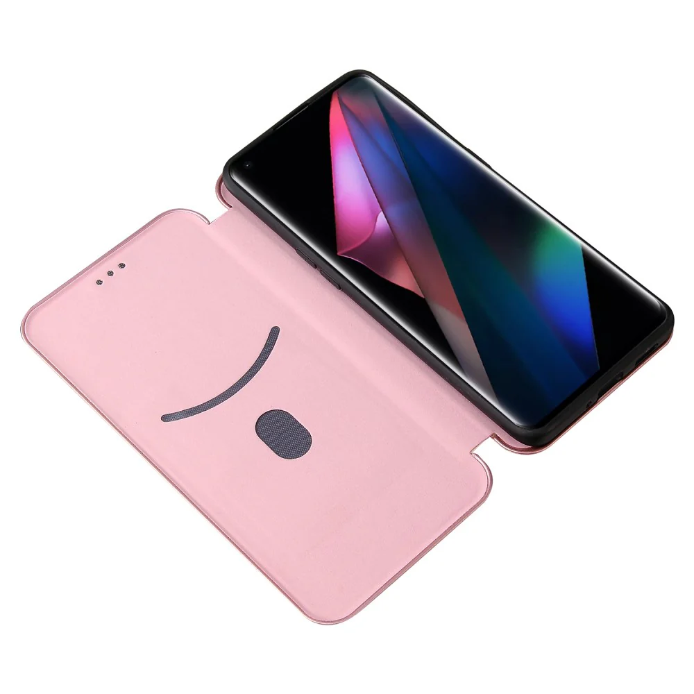 OPPO Find X3 Pro - Carbon Look Flip Case Hülle - Image 13