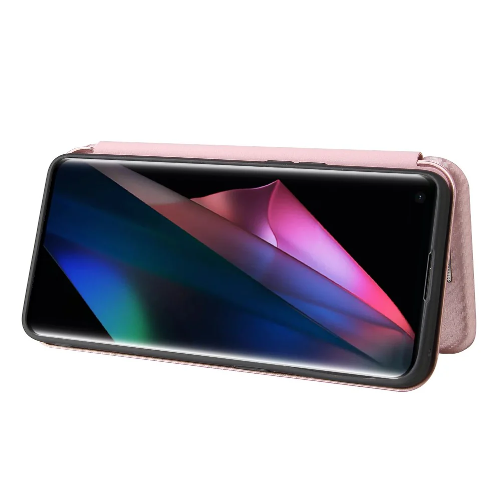 OPPO Find X3 Pro - Carbon Look Flip Case Hülle - Image 14