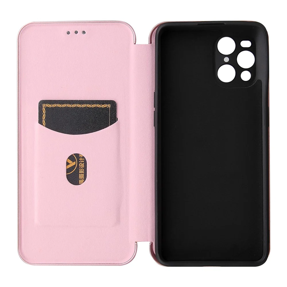 OPPO Find X3 Pro - Carbon Look Flip Case Hülle - Image 18