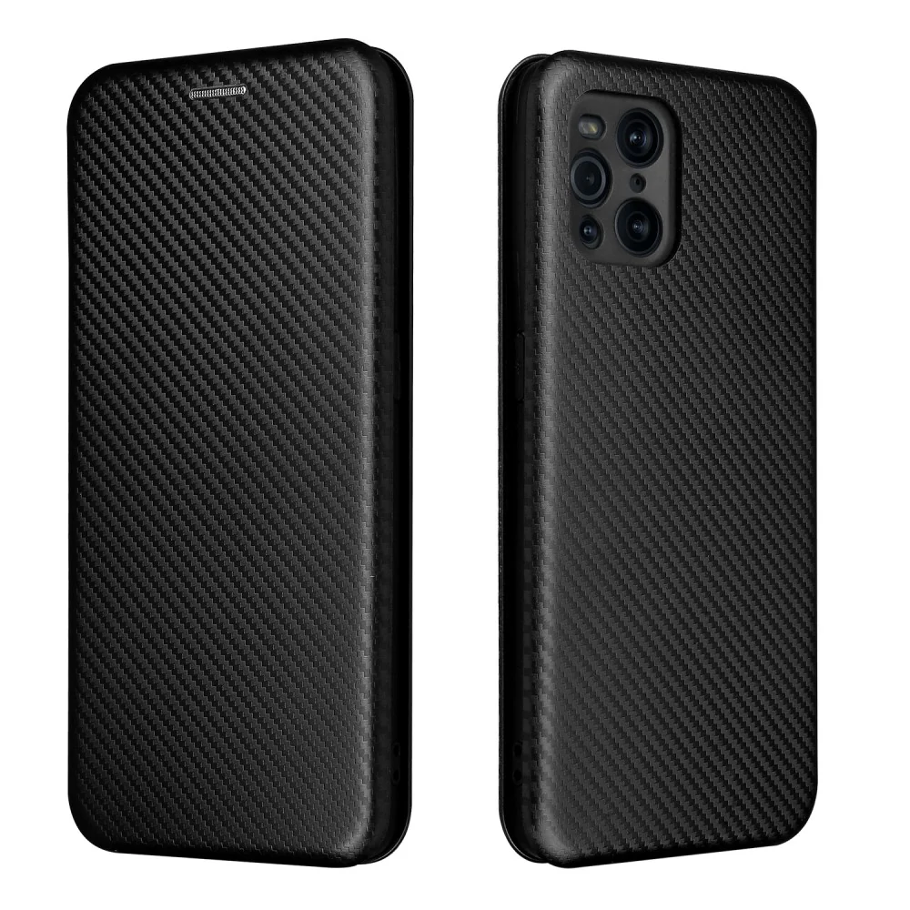 OPPO Find X3 Pro - Carbon Look Flip Case Hülle - Image 22