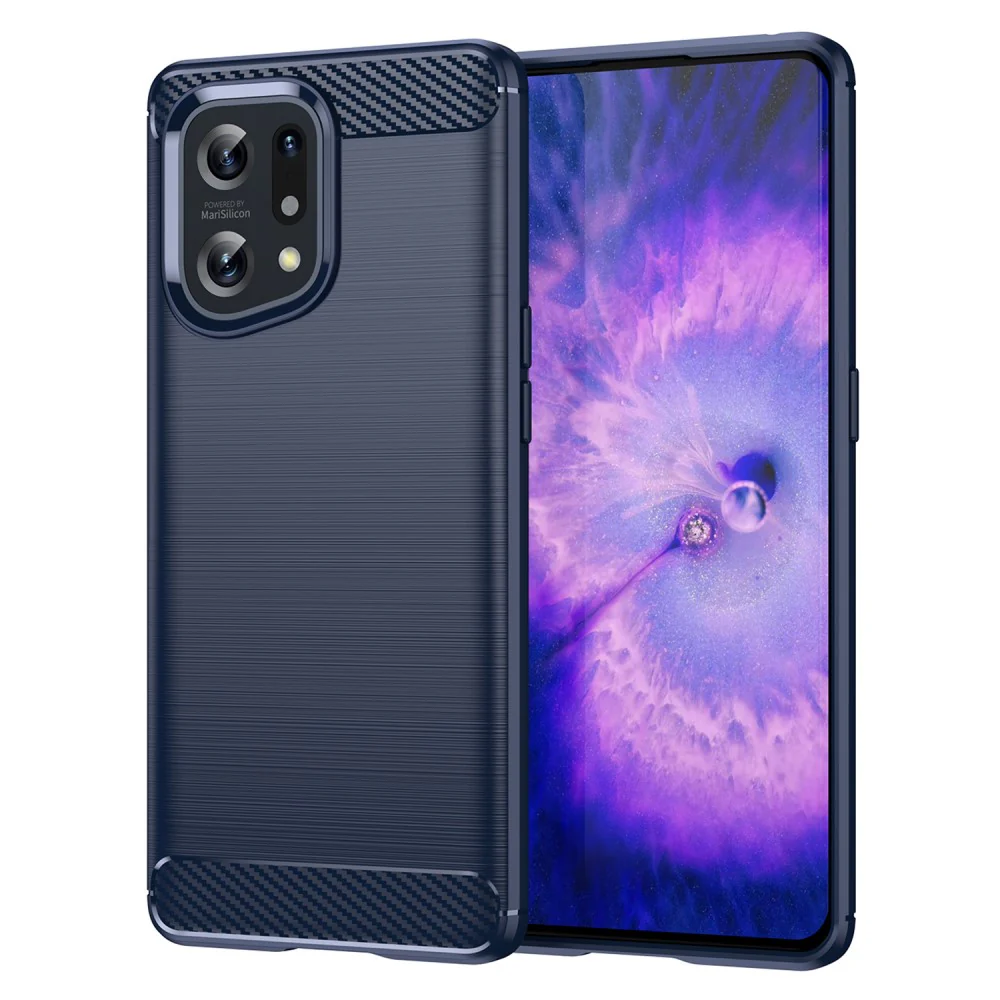 OPPO Find X5 - Metall Carbon Look Hülle - Image 4