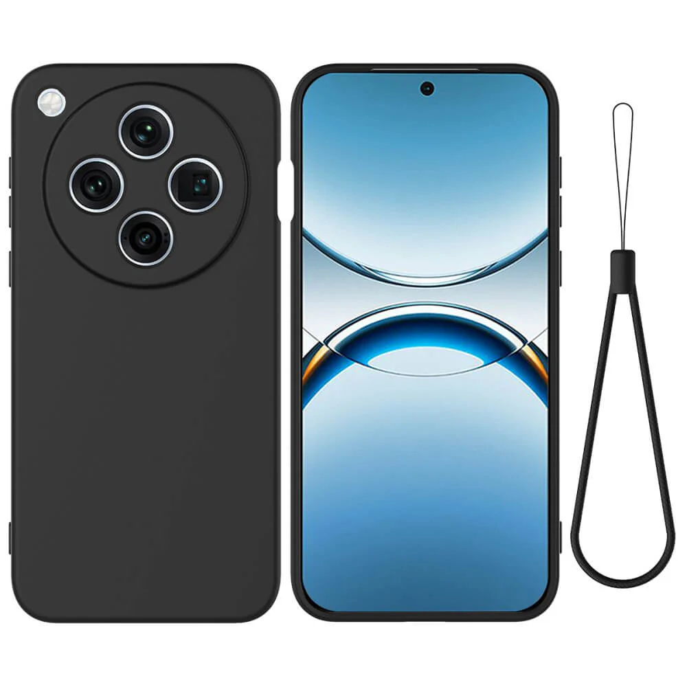 OPPO Find X8 Pro - Silikon Gummi Hülle mit Riemen
