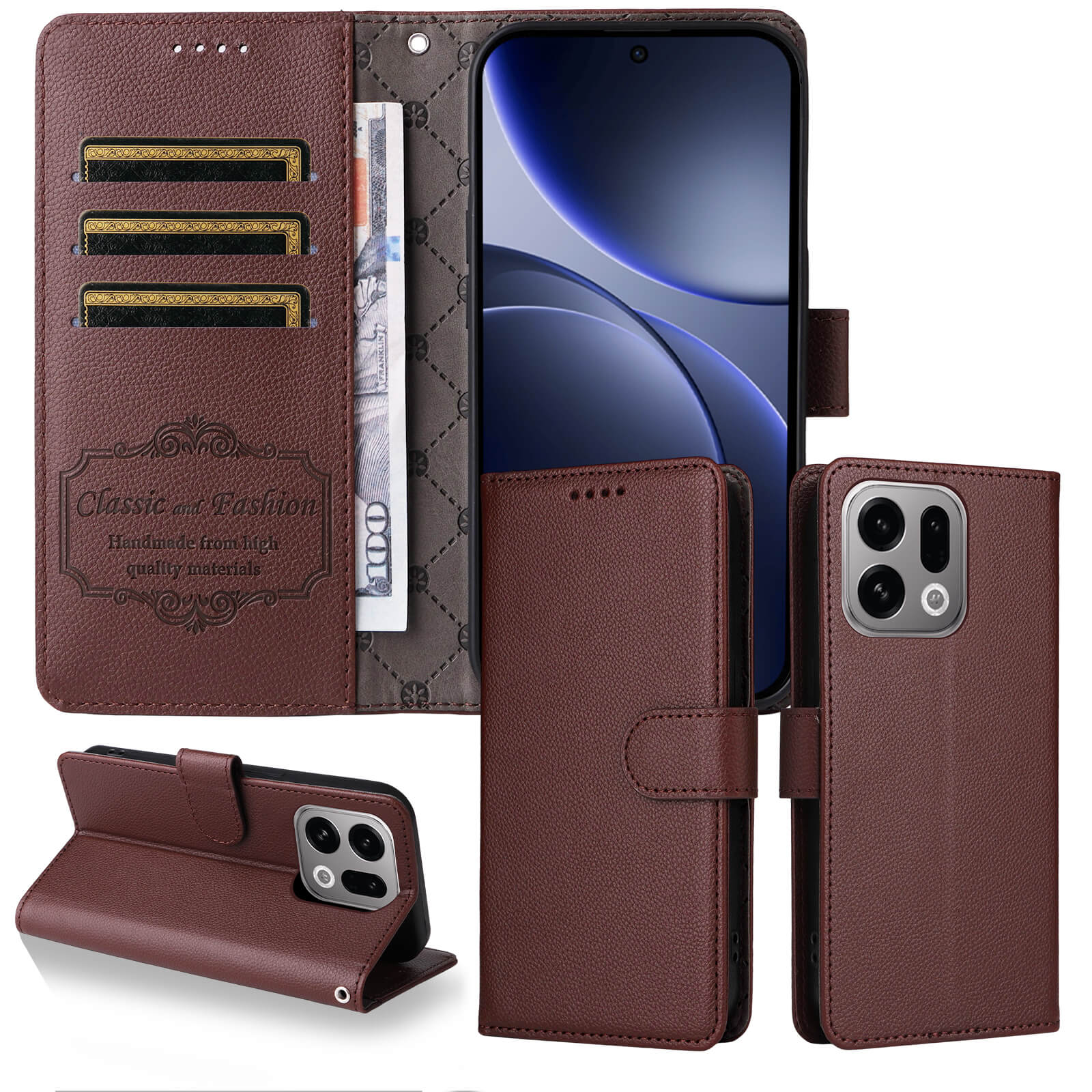 OPPO Find X9 - Lederoptik-Hülle mit strukturierter Oberfläche - Image 10