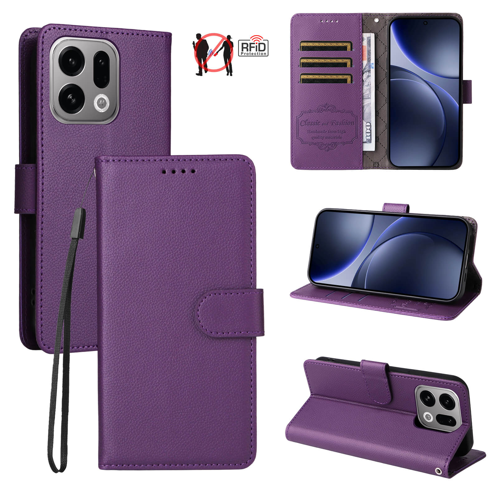 OPPO Find X9 - Lederoptik-Hülle mit strukturierter Oberfläche - Image 19