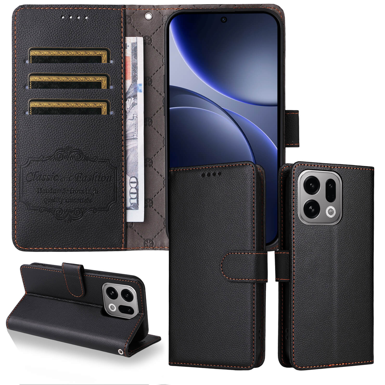 OPPO Find X9 - Lederoptik-Hülle mit strukturierter Oberfläche - Image 24