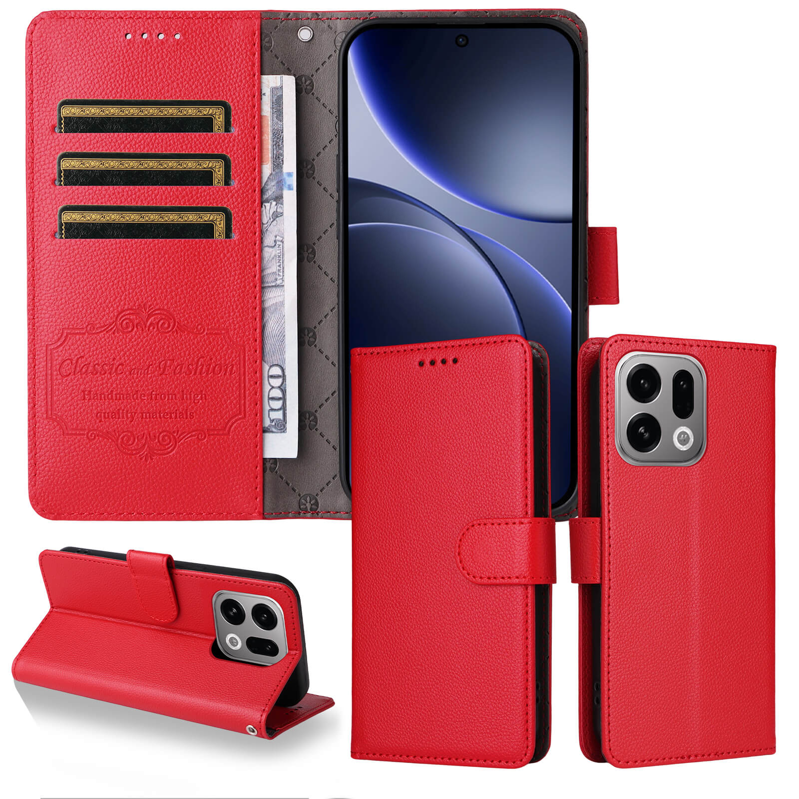 OPPO Find X9 - Lederoptik-Hülle mit strukturierter Oberfläche - Image 32