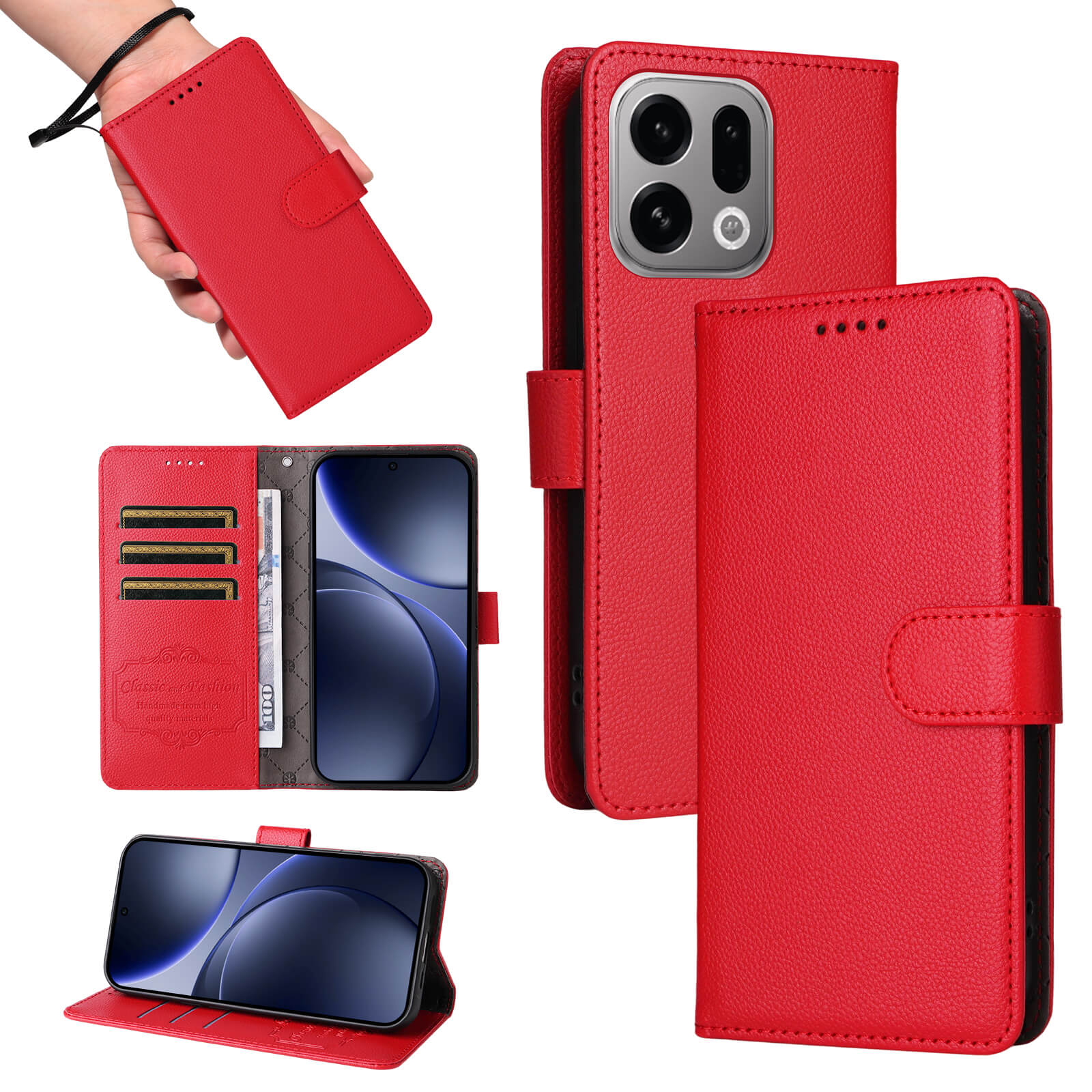 OPPO Find X9 - Lederoptik-Hülle mit strukturierter Oberfläche - Image 34