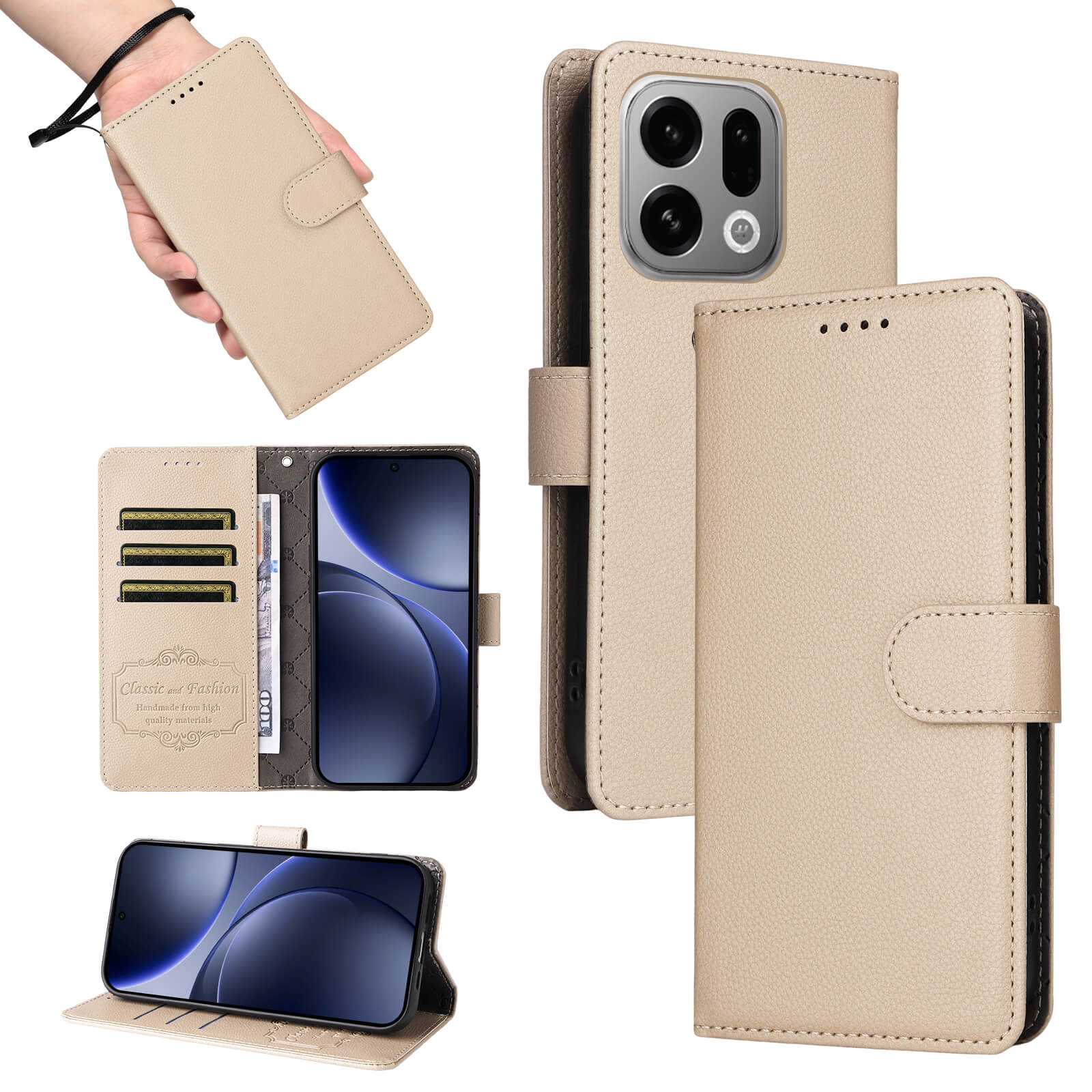 OPPO Find X9 - Lederoptik-Hülle mit strukturierter Oberfläche - Image 6
