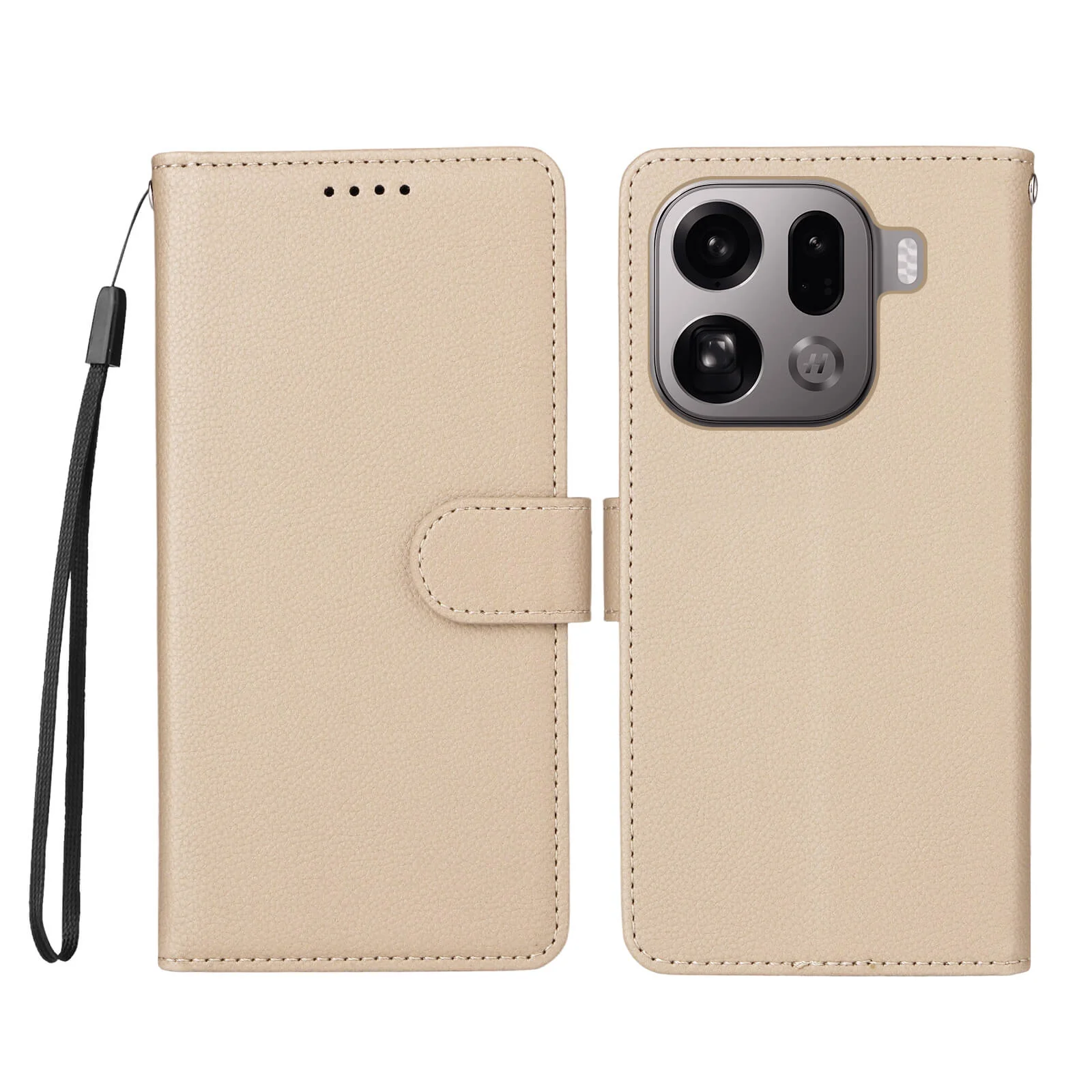 OPPO Find X9 Pro - Lederoptik-HĂŒlle mit strukturierter OberflĂ€che