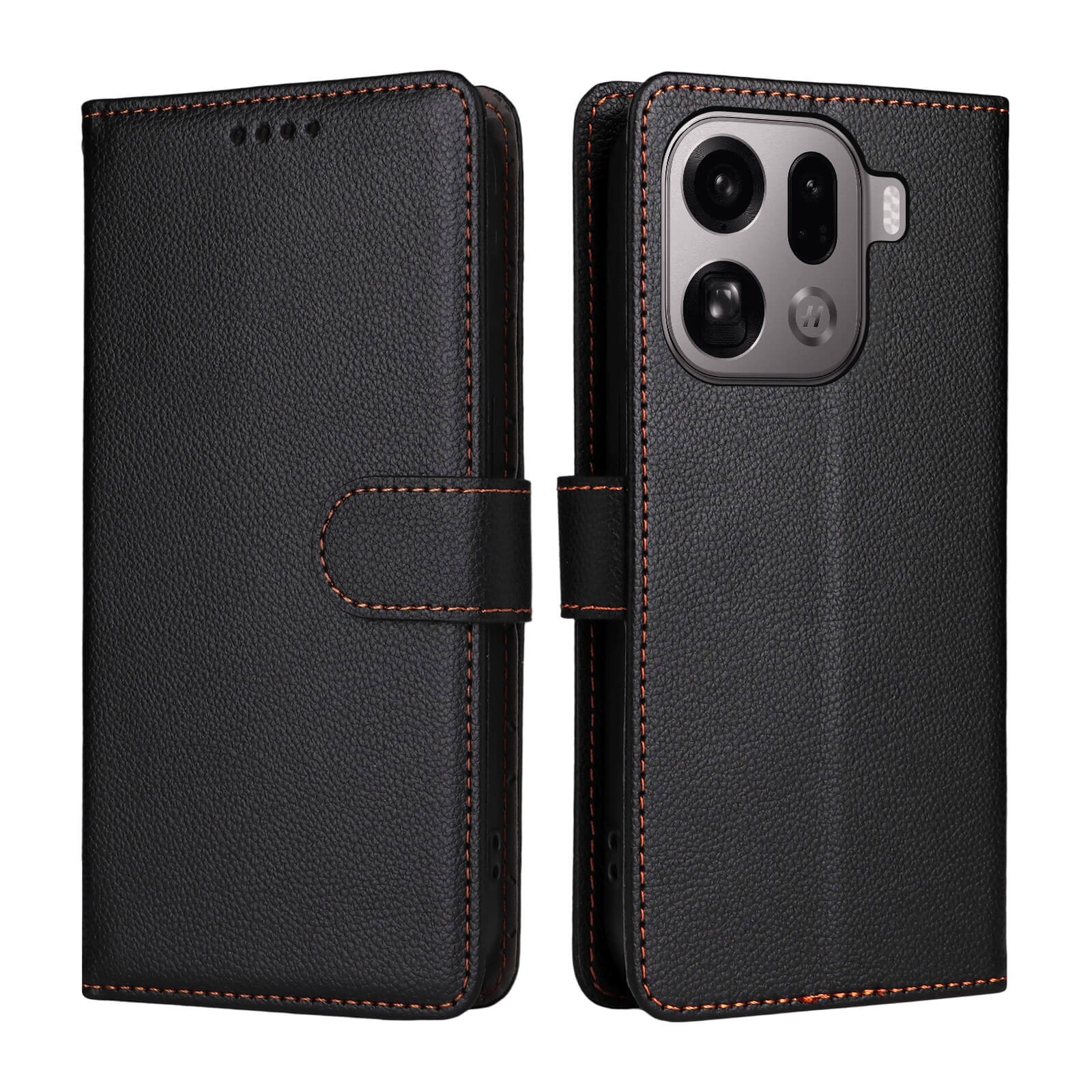 OPPO Find X9 Pro - Lederoptik-HĂŒlle mit strukturierter OberflĂ€che - Image 21