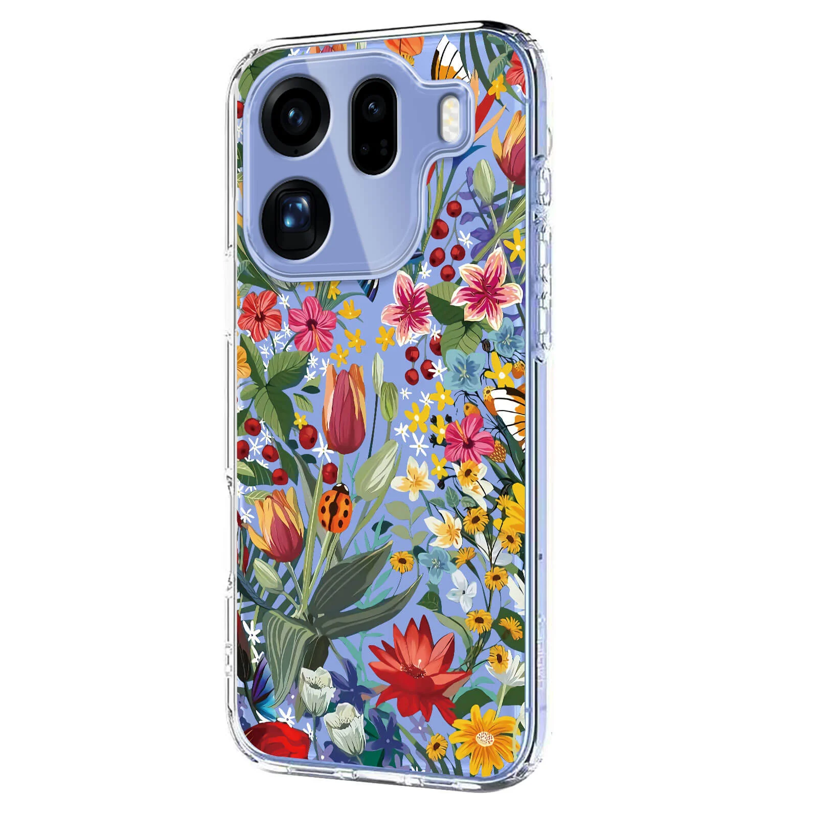OPPO Find X9 Pro - Silikon Gummi Hülle Blumen - Image 14