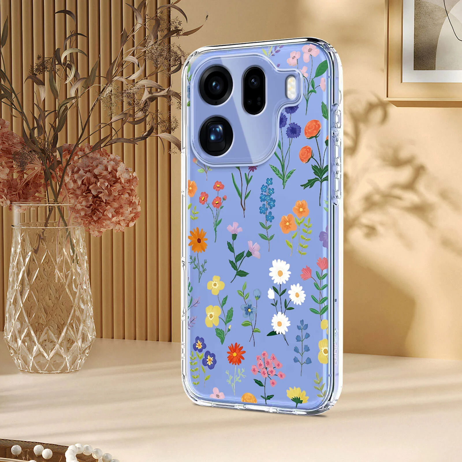 OPPO Find X9 Pro - Silikon Gummi Hülle Blumen - Image 7