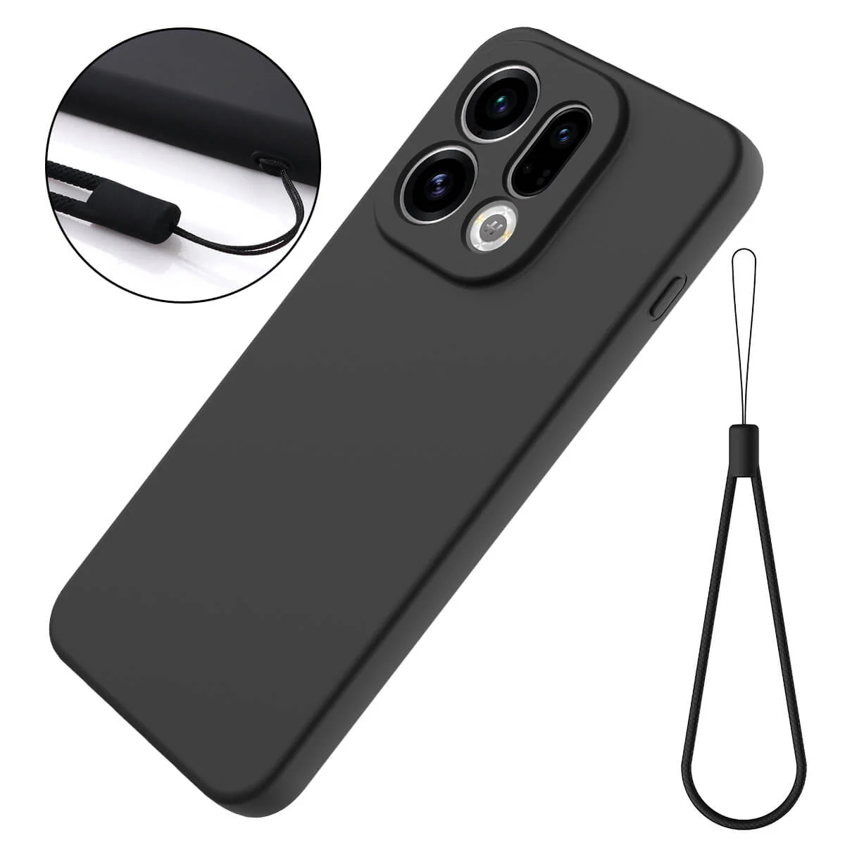 OPPO Find X9 - Silikon Gummi Hülle mit Riemen - Image 3
