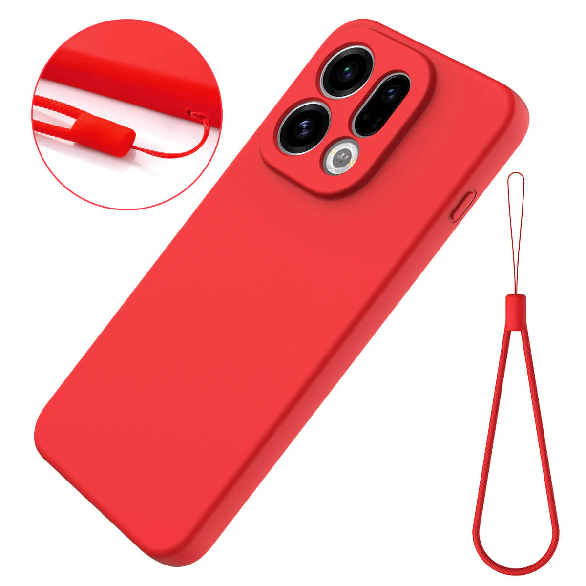 OPPO Find X9 - Silikon Gummi Hülle mit Riemen - Image 8