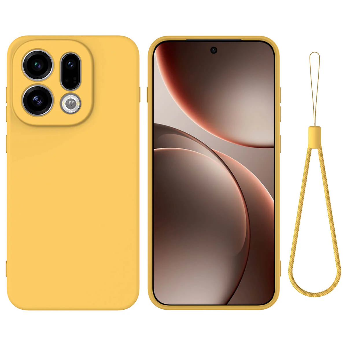 OPPO Find X9 - Silikon Gummi Hülle mit Riemen - Image 9