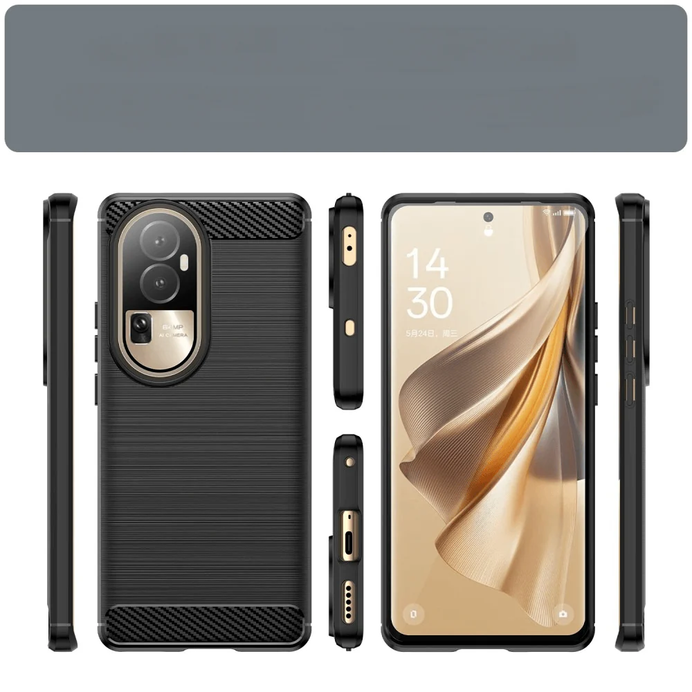 OPPO Reno 10 / 10 Pro - Metall Carbon Look Hülle - Image 9