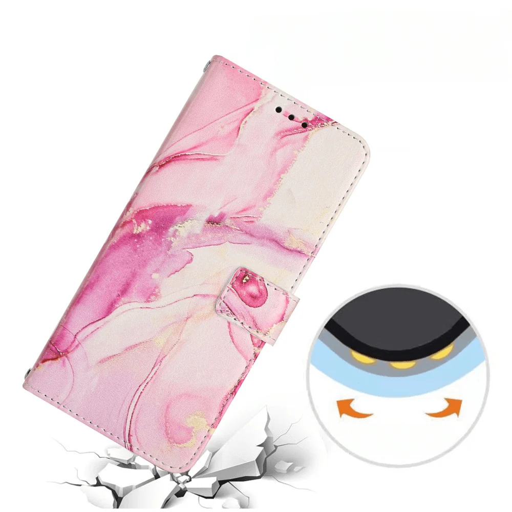 OPPO Reno10 / 10 Pro - Etui HĂŒlle Mit UmhĂ€ngeband Marble - Image 12