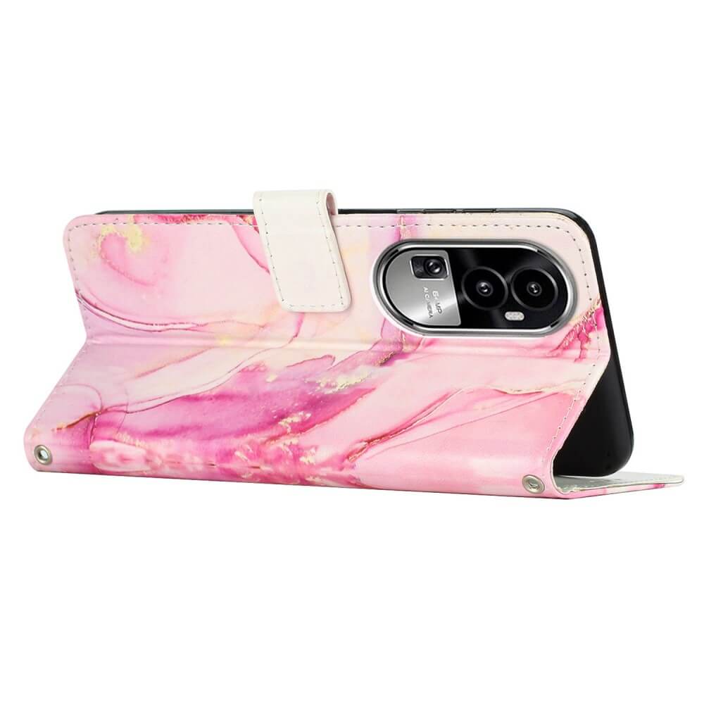 OPPO Reno10 / 10 Pro - Etui HĂŒlle Mit UmhĂ€ngeband Marble - Image 16