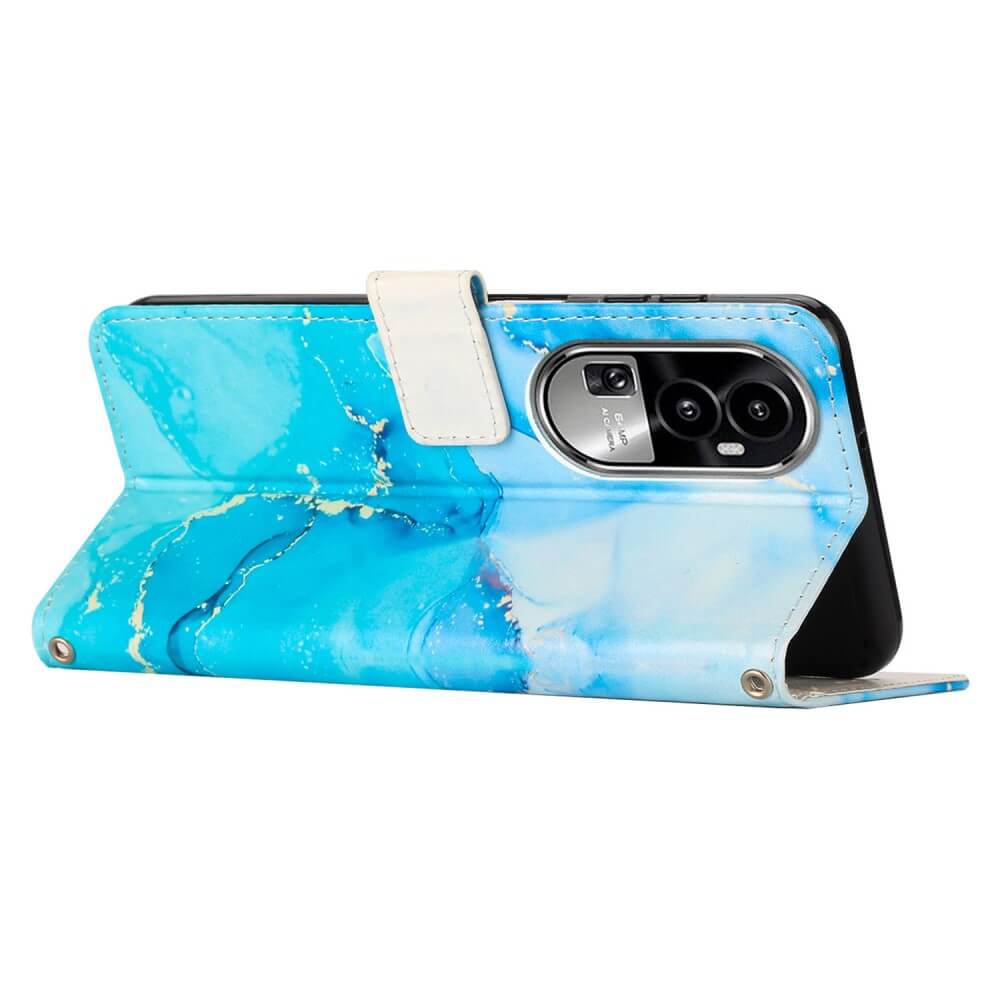OPPO Reno10 / 10 Pro - Etui HĂŒlle Mit UmhĂ€ngeband Marble - Image 9