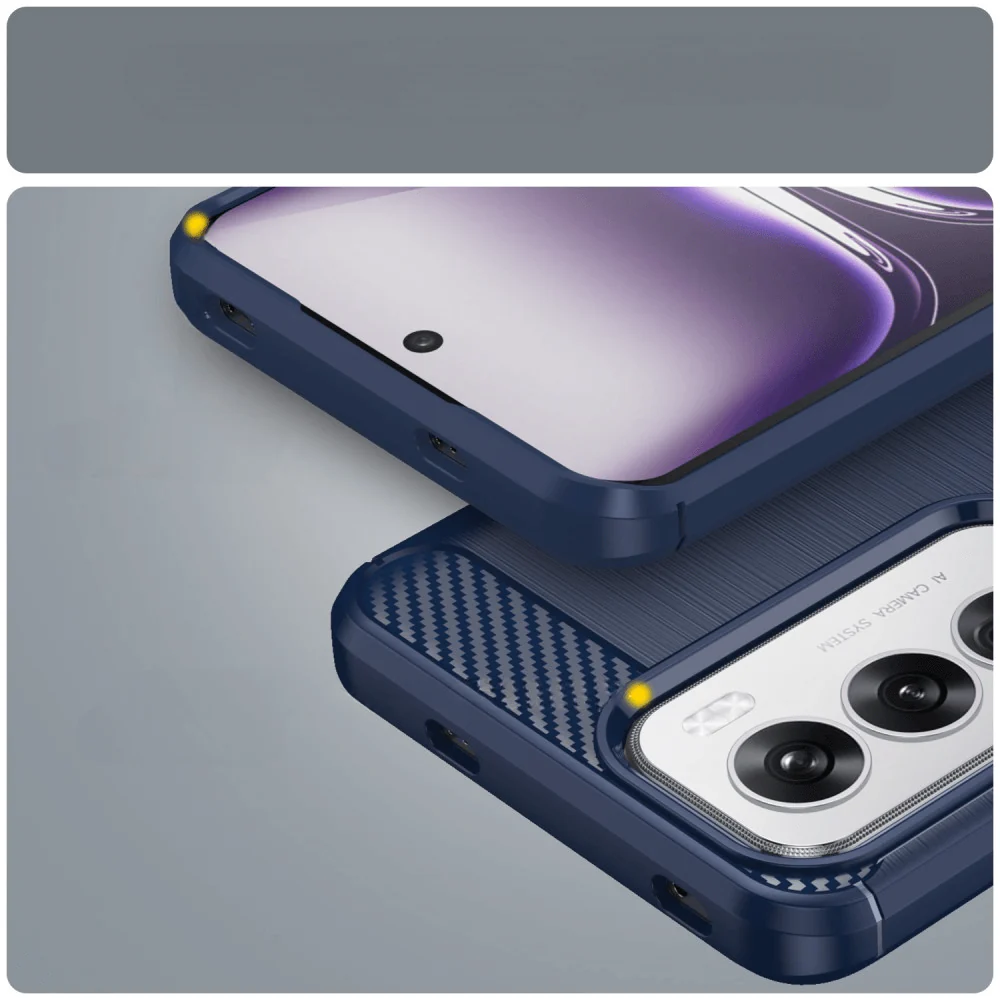OPPO Reno12 5G - Metall Carbon Look Hülle - Image 12
