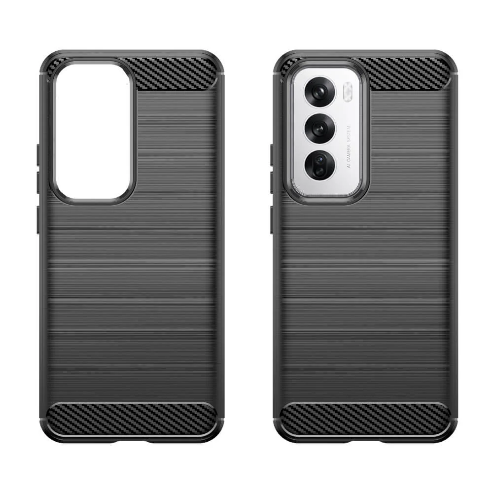 OPPO Reno12 5G - Metall Carbon Look Hülle - Image 2
