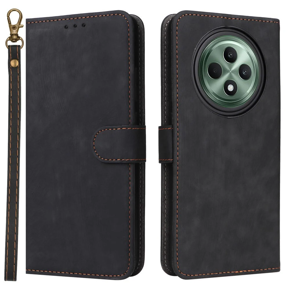 OPPO Reno12 F 5G - Ledertasche mit RFID Blocker