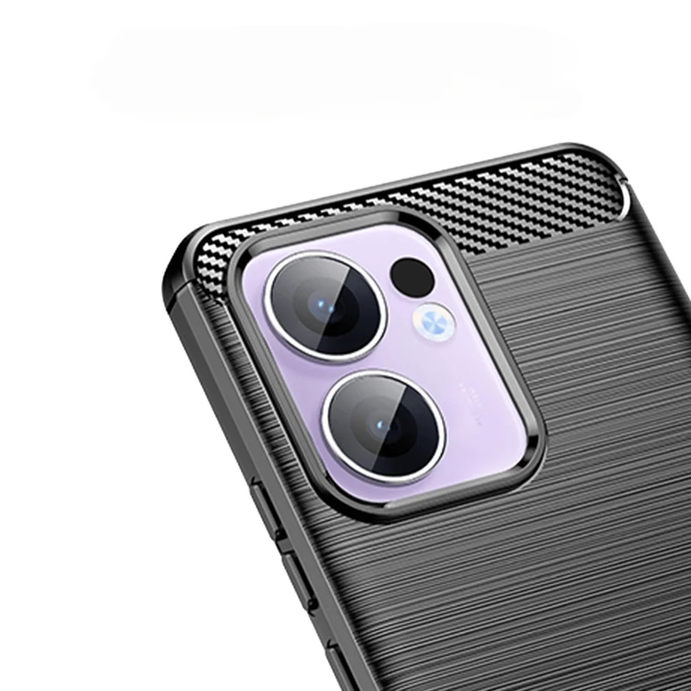 OPPO Reno13 F - Metall Carbon Look Hülle - Image 3