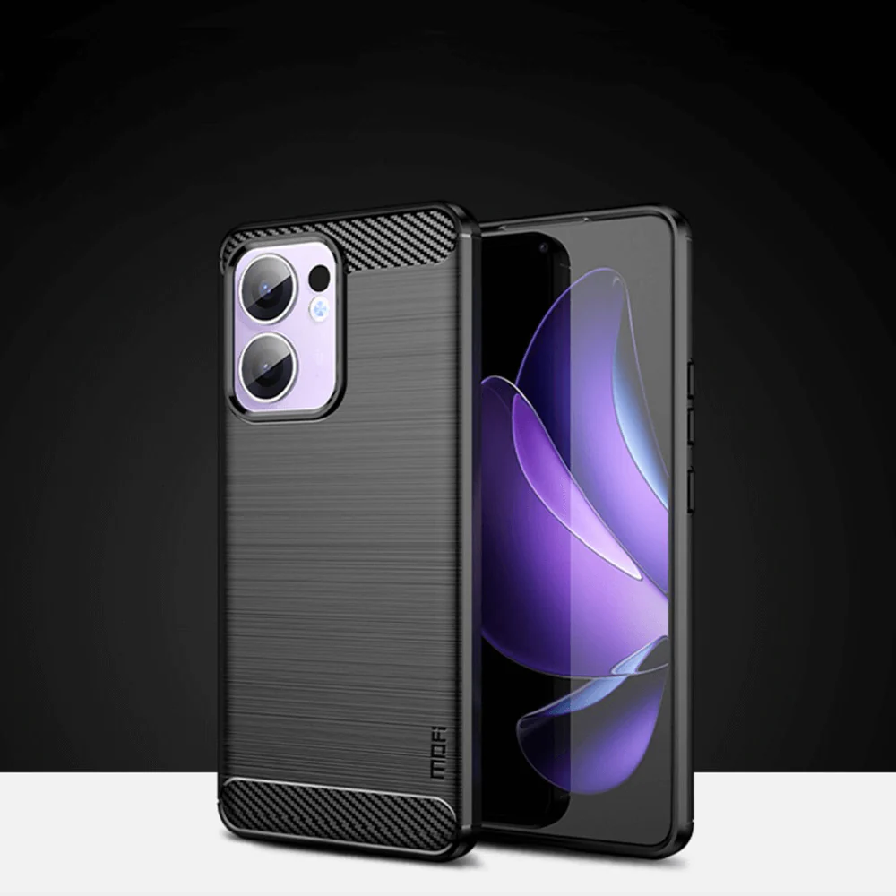 OPPO Reno13 F - Metall Carbon Look Hülle - Image 5