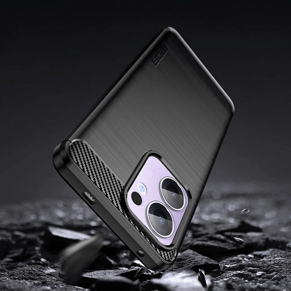 OPPO Reno13 F - Metall Carbon Look Hülle - Image 6